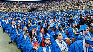 Graduates and Audience at the Prudential Center