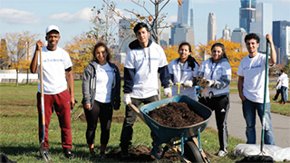 Seton Hall Students Volunteering