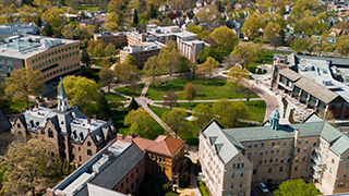 aerial view of campus