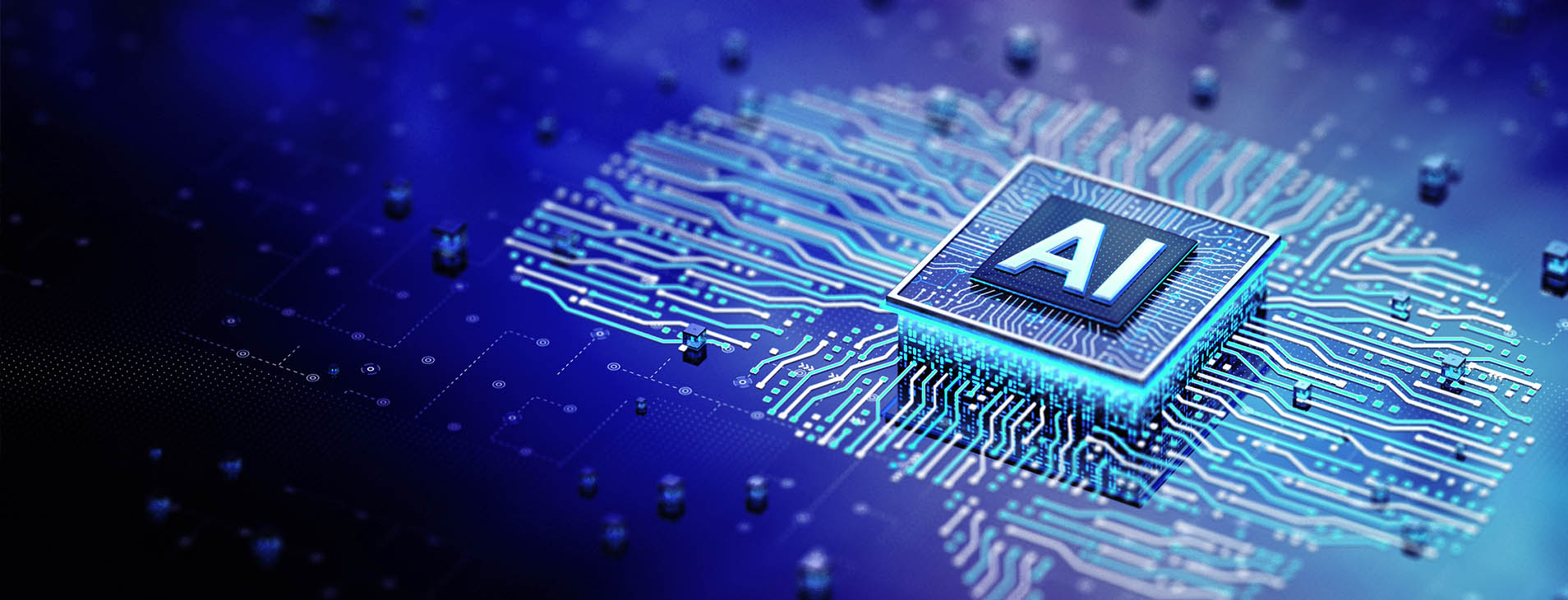 Image of AI written on a cpu chip