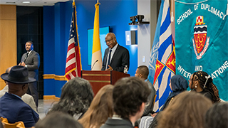 UNGA President Philemon Yang at the World Leaders Forum