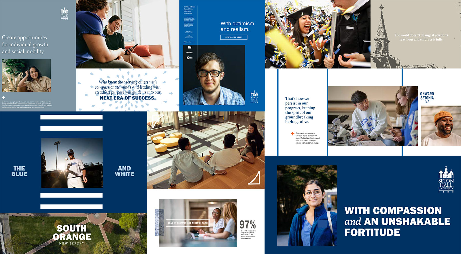 Collage of potential branding uses