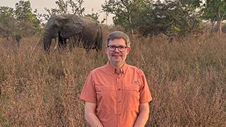 Dean Smith at the Mole National Park in Ghana