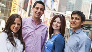 Students out in New York City