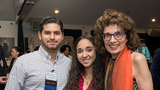 Karen Boroff with students