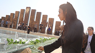 nadia murad at memorial 