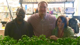 Daniel Piatek, Ph.D. candidate Sauvelson Auguste, and Professor Mary Berger in the lab. 