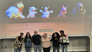 Students with Peter Reader.