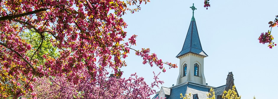 President's Hall in the Springtime