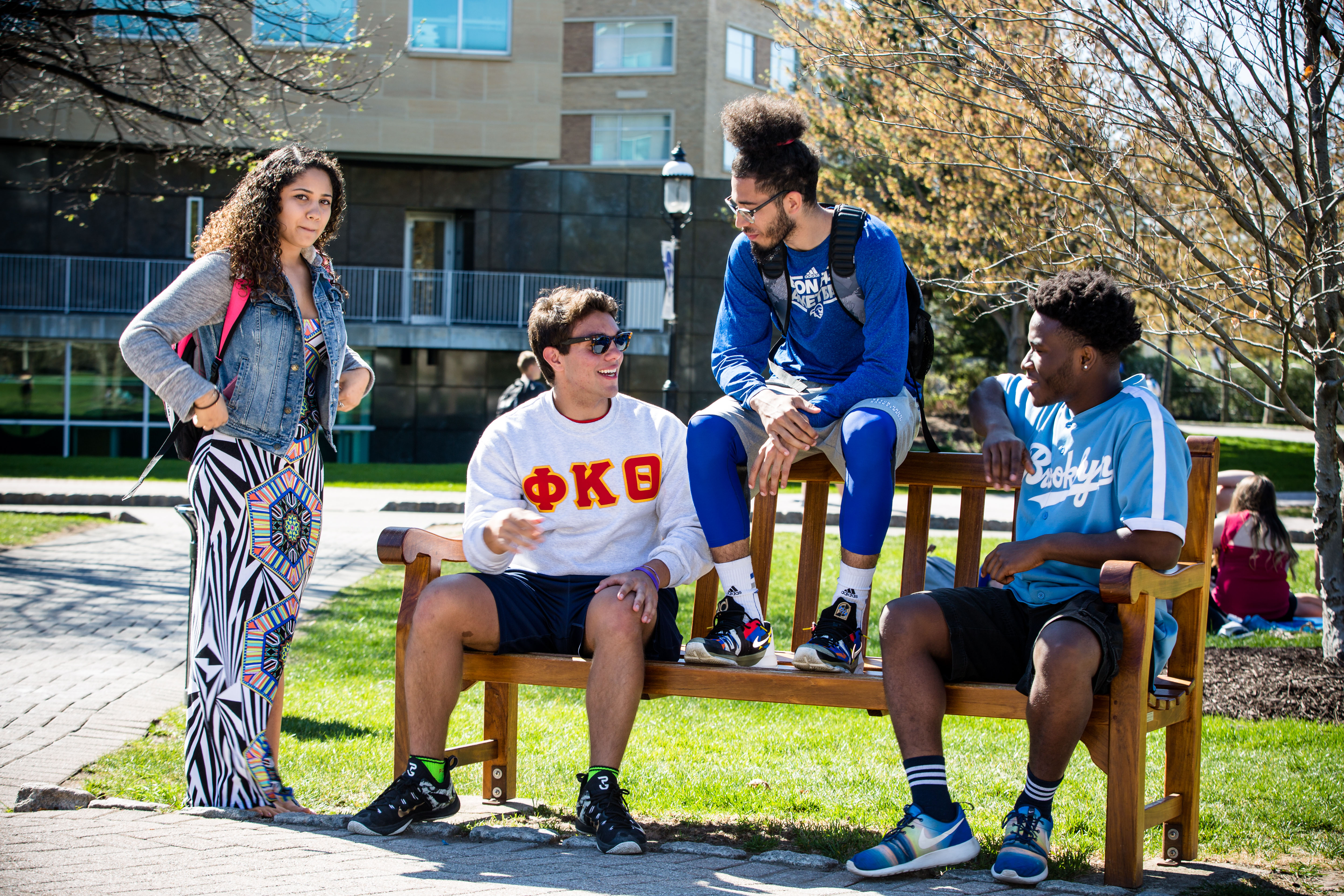 Students on a bench