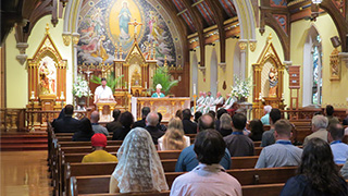 Prayer at Immaculate Conception Chapel