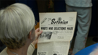 Woman Reading The Setonian