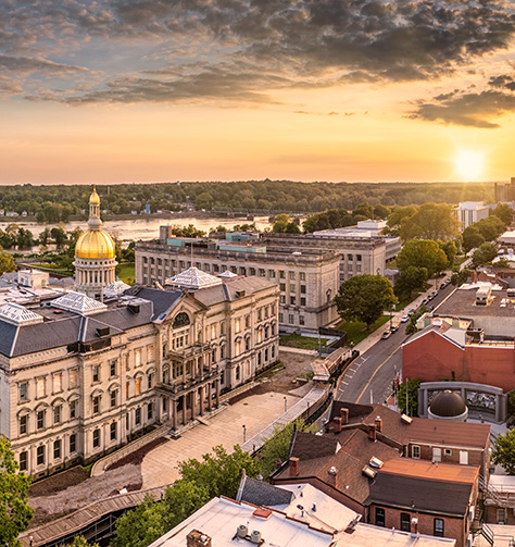 Aerial view of Trenton, New Jersey