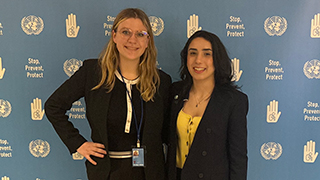 Zuleyha and Neve at the UN